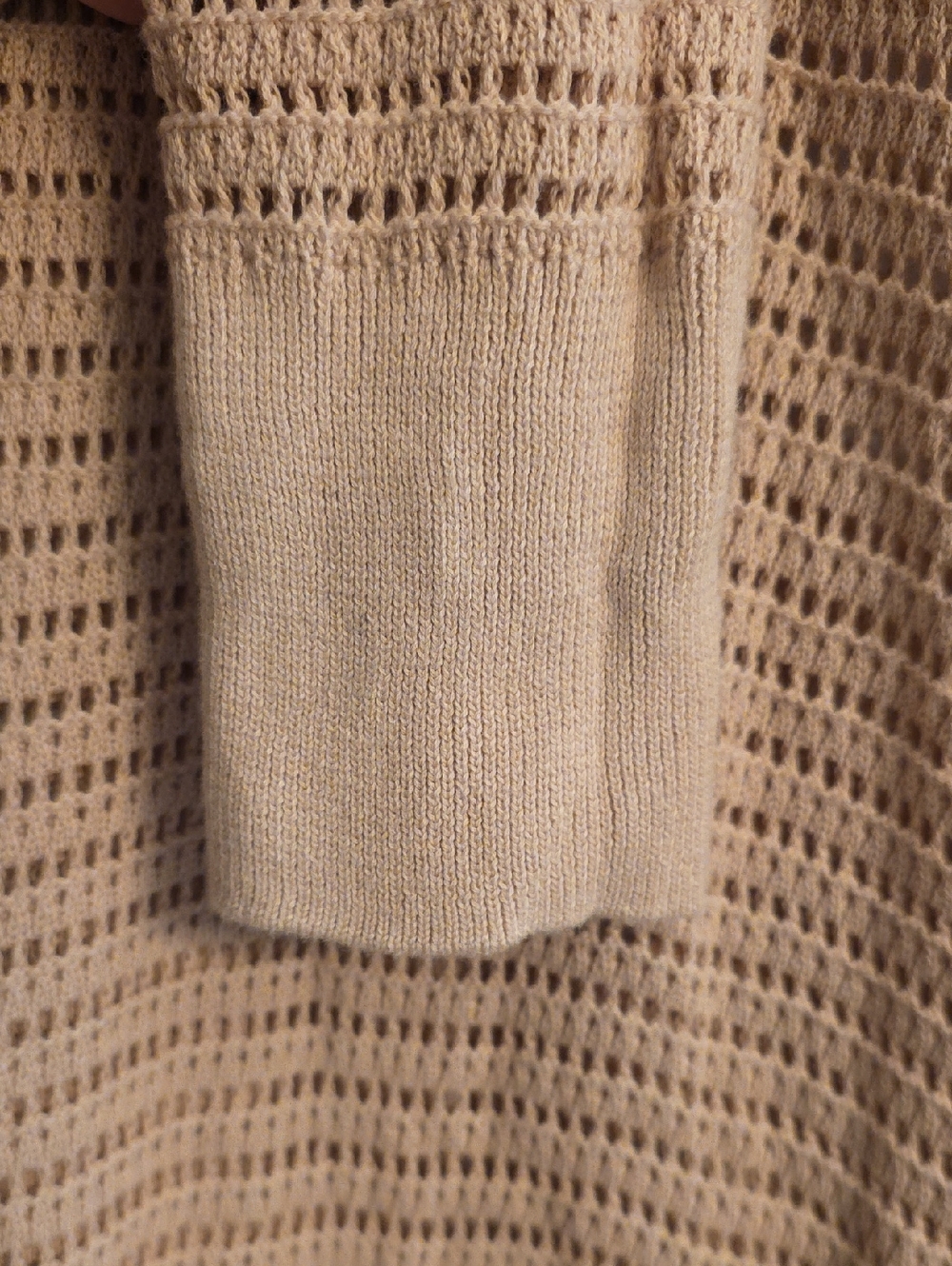 Varley Kershaw Open-Knit Crewneck Sweater in Light Beige Small - Picture 5 of 5